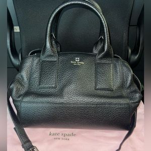 Kate Spade New York Southport Ave Sloan Satchel Black Leather Shoulder Bag